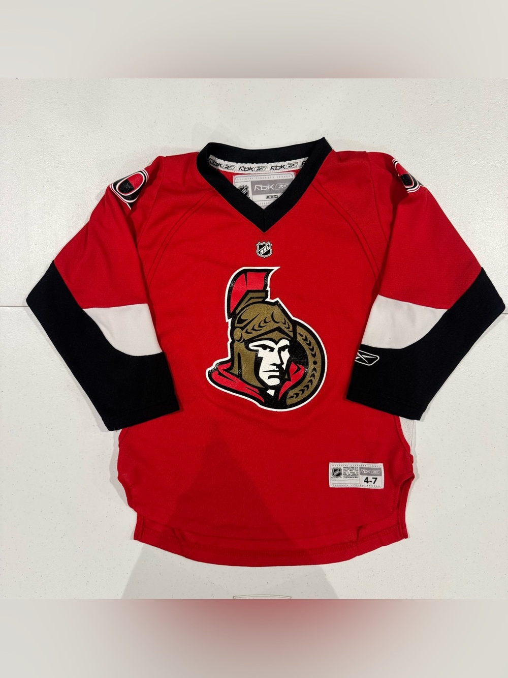 Reebok Ottawa Senators NHL Hockey Jersey size youth 4 7